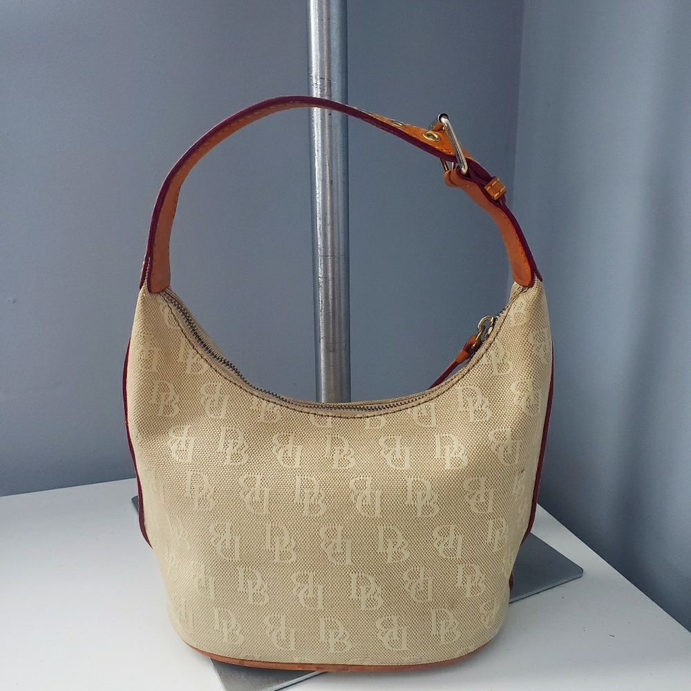 Dooney & Bourke Signature Mini Bucket Handbag Tan